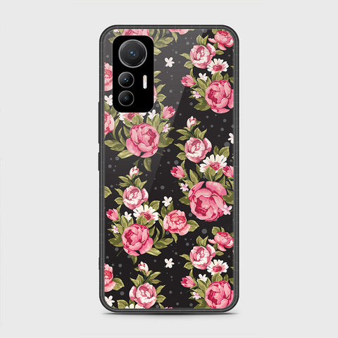 Xiaomi 12 Lite Cover- Floral Series - HQ Ultra Shine Premium Infinity Glass Soft Silicon Borders Case