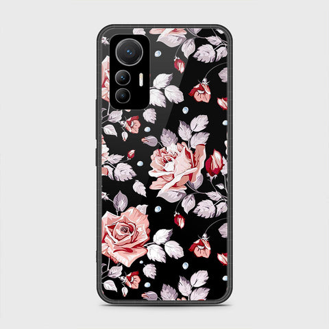 Xiaomi 12 Lite Cover- Floral Series - HQ Ultra Shine Premium Infinity Glass Soft Silicon Borders Case