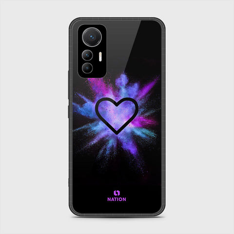 Xiaomi 12 Lite Cover- Onation Heart Series - HQ Ultra Shine Premium Infinity Glass Soft Silicon Borders Case