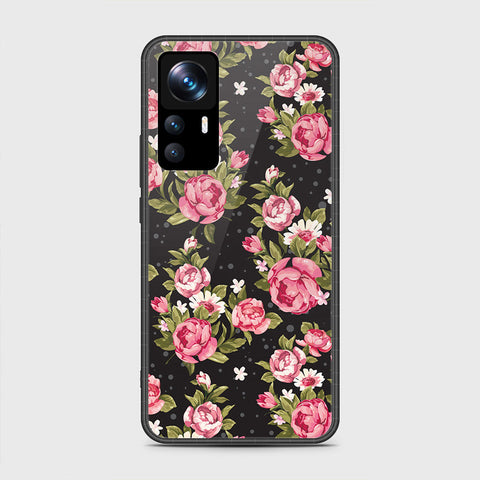 Xiaomi 12T Pro Cover- Floral Series - HQ Ultra Shine Premium Infinity Glass Soft Silicon Borders Case