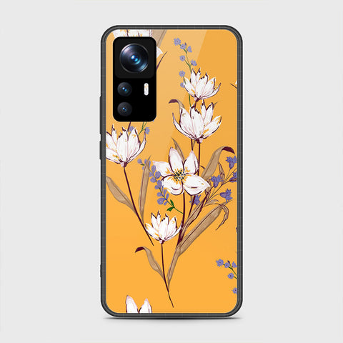 Xiaomi 12T Pro Cover- Floral Series - HQ Ultra Shine Premium Infinity Glass Soft Silicon Borders Case