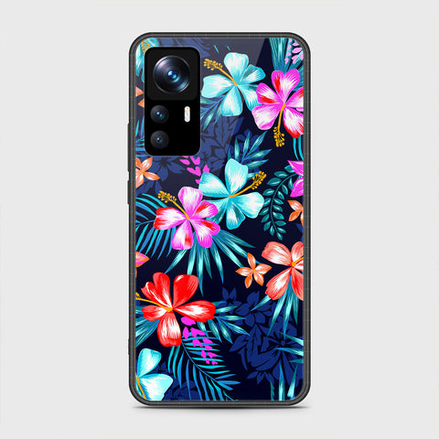 Xiaomi 12T Pro Cover- Floral Series - HQ Ultra Shine Premium Infinity Glass Soft Silicon Borders Case