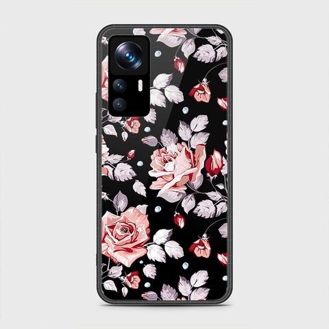 Xiaomi 12T Pro Cover- Floral Series - HQ Ultra Shine Premium Infinity Glass Soft Silicon Borders Case