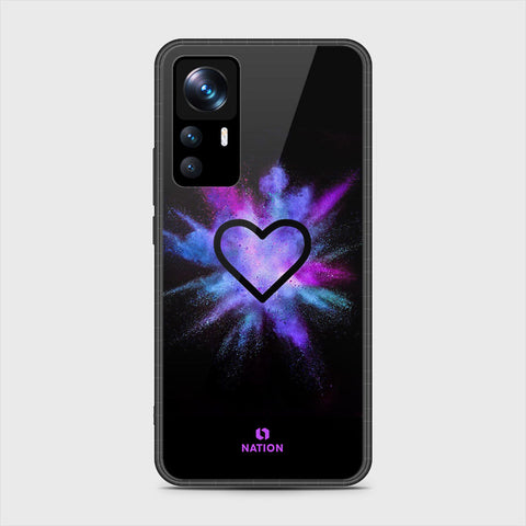 Xiaomi 12T Pro Cover- Onation Heart Series - HQ Ultra Shine Premium Infinity Glass Soft Silicon Borders Case