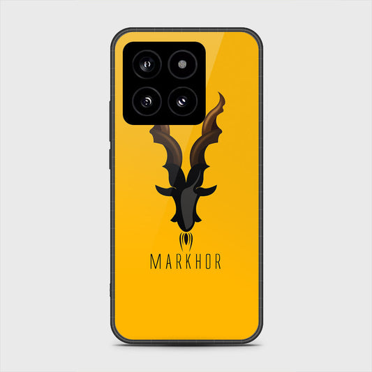 Xiaomi 14 Cover- Markhor Series - HQ Ultra Shine Premium Infinity Glass Soft Silicon Borders Case