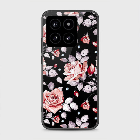 Xiaomi 14 Cover- Floral Series - HQ Ultra Shine Premium Infinity Glass Soft Silicon Borders Case