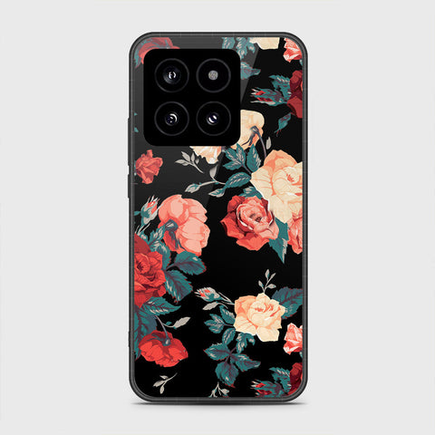 Xiaomi 14 Cover- Floral Series 2 - HQ Ultra Shine Premium Infinity Glass Soft Silicon Borders Case