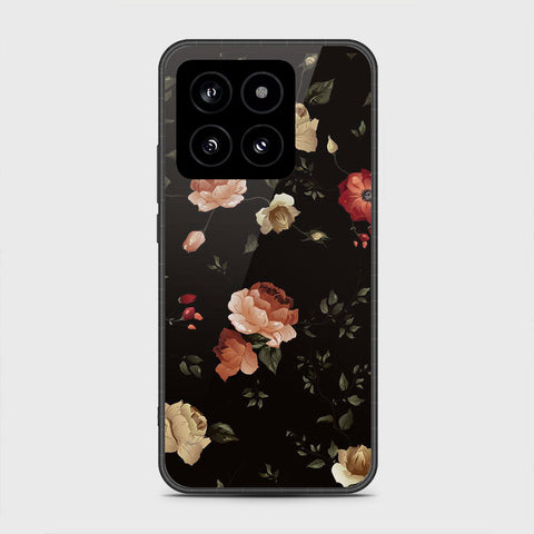 Xiaomi 14 Cover- Floral Series 2 - HQ Ultra Shine Premium Infinity Glass Soft Silicon Borders Case