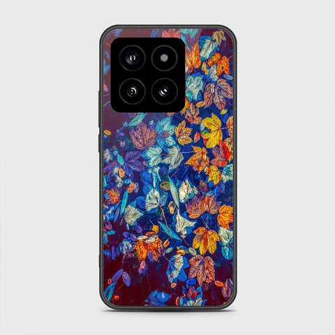 Xiaomi 14 Cover- Floral Series 2 - HQ Ultra Shine Premium Infinity Glass Soft Silicon Borders Case