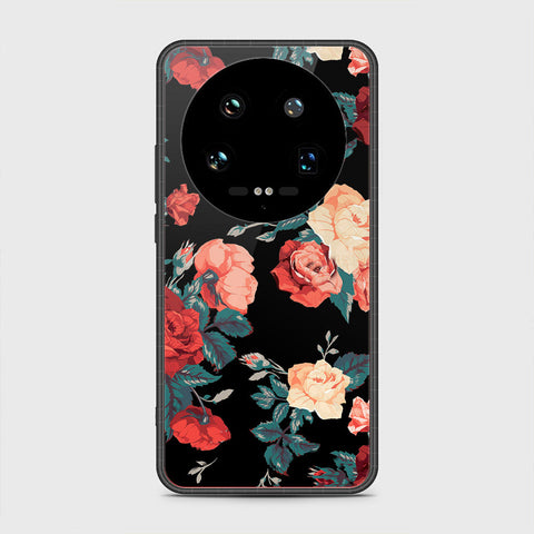 Xiaomi 14 Ultra Cover- Floral Series 2 - HQ Ultra Shine Premium Infinity Glass Soft Silicon Borders Case