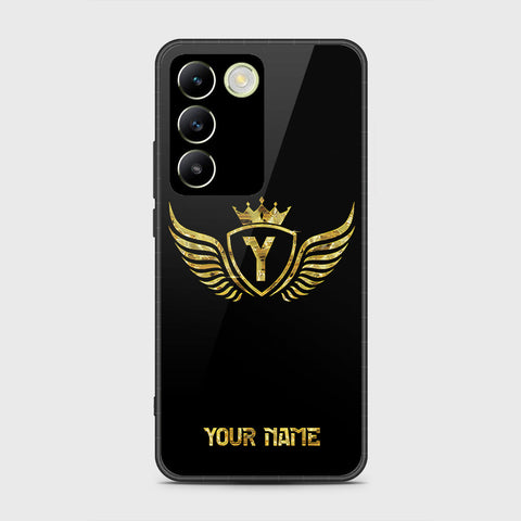 Vivo V30 Lite 4G Cover- Gold Series - HQ Ultra Shine Premium Infinity Glass Soft Silicon Borders Case