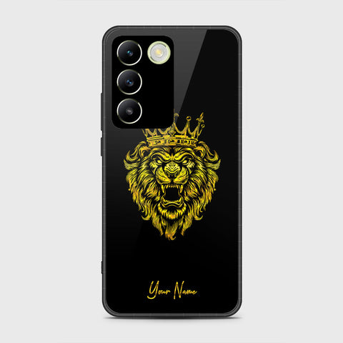 Vivo V30 Lite 4G Cover- Gold Series - HQ Ultra Shine Premium Infinity Glass Soft Silicon Borders Case