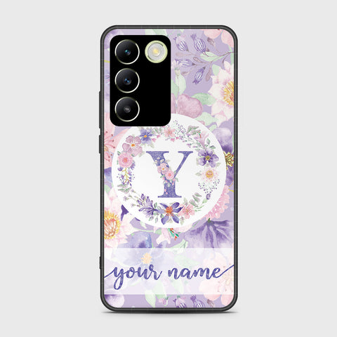 Vivo Y100 4G Cover- Personalized Alphabet Series - HQ Ultra Shine Premium Infinity Glass Soft Silicon Borders Case