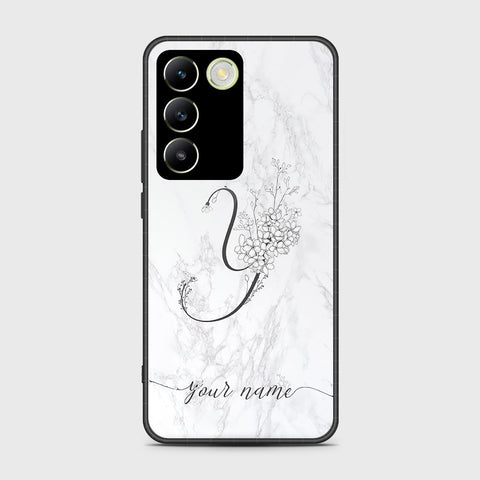 Vivo Y100 4G Cover- Personalized Alphabet Series - HQ Ultra Shine Premium Infinity Glass Soft Silicon Borders Case