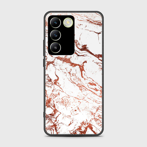 Vivo Y100 4G Cover- White Marble Series 2 - HQ Ultra Shine Premium Infinity Glass Soft Silicon Borders Case