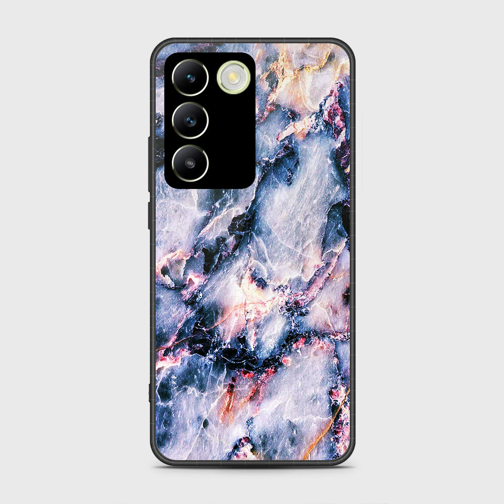 Vivo Y100 4G Cover- Colorful Marble Series - HQ Ultra Shine Premium Infinity Glass Soft Silicon Borders Case