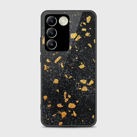 Vivo Y100 4G Cover- Black Marble Series - HQ Ultra Shine Premium Infinity Glass Soft Silicon Borders Case