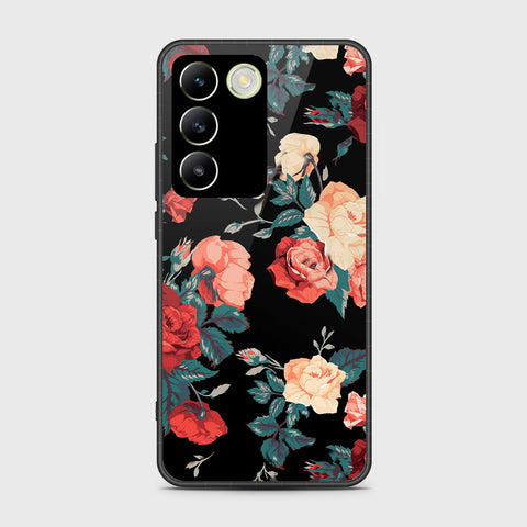 Vivo V30 Lite 4G Cover- Floral Series 2 - HQ Ultra Shine Premium Infinity Glass Soft Silicon Borders Case