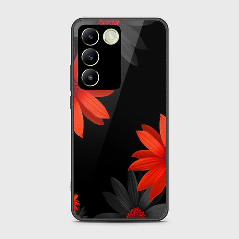 Vivo V30 Lite 4G Cover- Floral Series 2 - HQ Ultra Shine Premium Infinity Glass Soft Silicon Borders Case