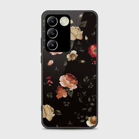 Vivo Y100 4G Cover- Floral Series 2 - HQ Ultra Shine Premium Infinity Glass Soft Silicon Borders Case