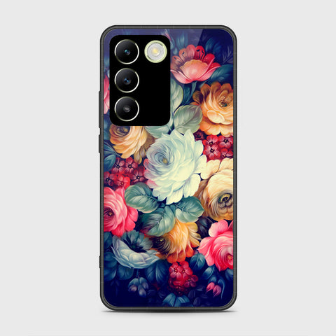 Vivo Y100 4G Cover- Floral Series 2 - HQ Ultra Shine Premium Infinity Glass Soft Silicon Borders Case