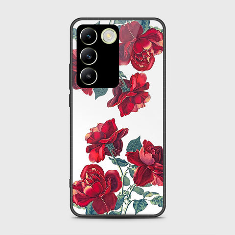 Vivo Y100 4G Cover- Floral Series 2 - HQ Ultra Shine Premium Infinity Glass Soft Silicon Borders Case