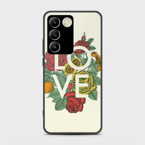 Vivo Y100 4G Cover- Floral Series 2 - HQ Ultra Shine Premium Infinity Glass Soft Silicon Borders Case