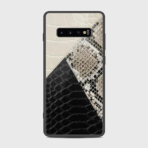 Samsung Galaxy S10 Plus Cover - Printed Skins Series - HQ Ultra Shine Premium Infinity Glass Soft Silicon Borders Case (Fast Delivery) (SU)