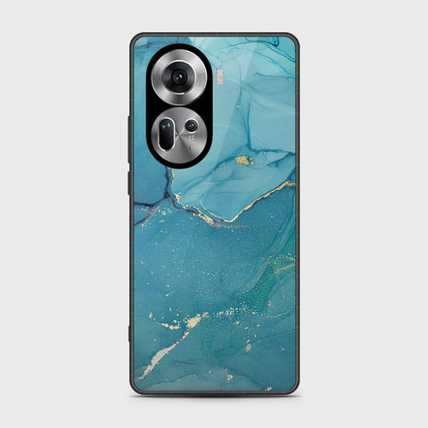 Oppo Reno 11 5G Cover- Mystic Marble Series - HQ Ultra Shine Premium Infinity Glass Soft Silicon Borders Case