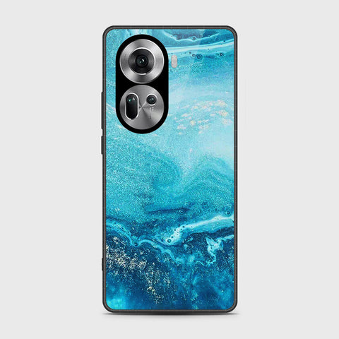 Oppo Reno 11 5G Cover- Mystic Marble Series - HQ Ultra Shine Premium Infinity Glass Soft Silicon Borders Case