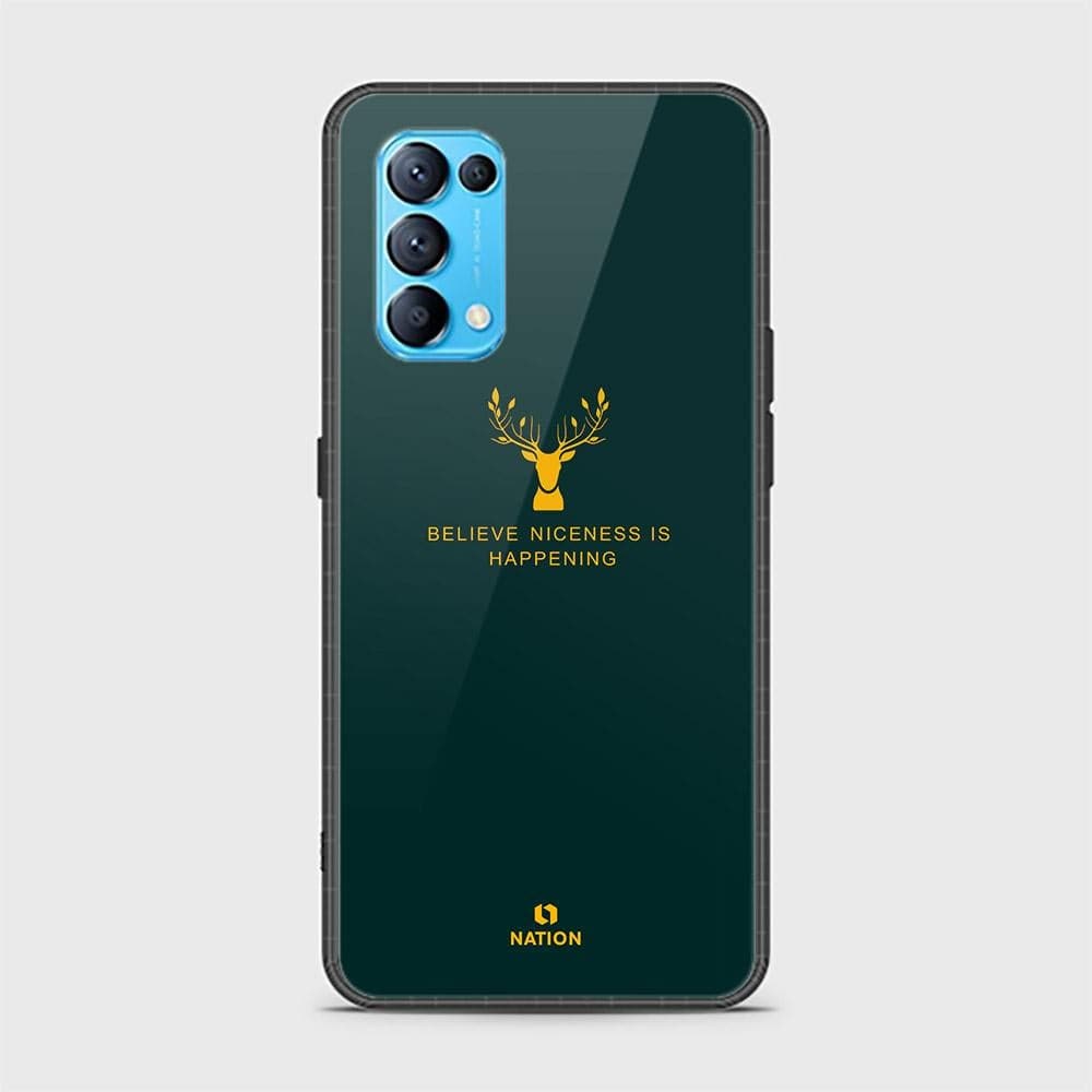 Oppo Reno 5 5G Cover - Nice Series - D290 - HQ Ultra Shine Premium Infinity Glass Soft Silicon Borders Case ( Fast Delivery )