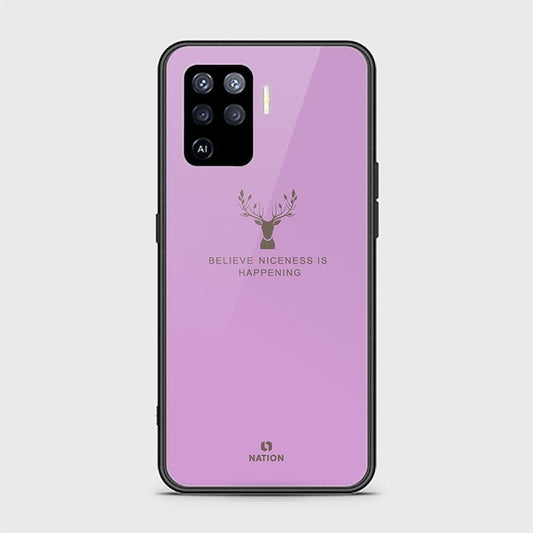 Oppo F19 Pro Cover - Nice Series - D339 - HQ Ultra Shine Premium Infinity Glass Soft Silicon Borders Case ( Fast Delivery )