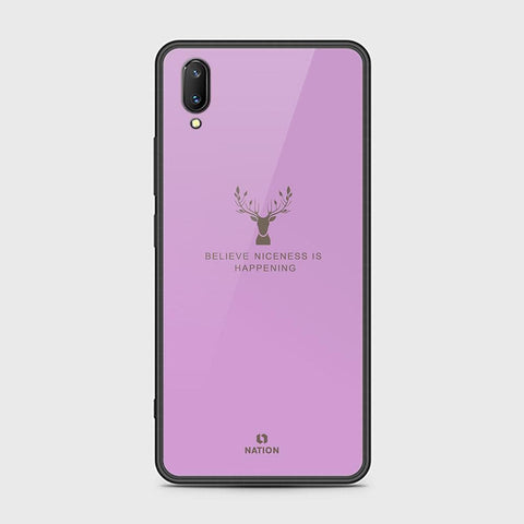 Vivo V11 Cover - Nice Series - HQ Ultra Shine Premium Infinity Glass Soft Silicon Borders Case