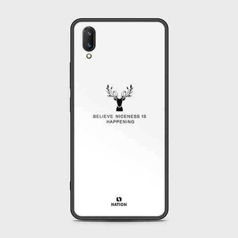 Vivo V11 Cover - Nice Series - HQ Ultra Shine Premium Infinity Glass Soft Silicon Borders Case