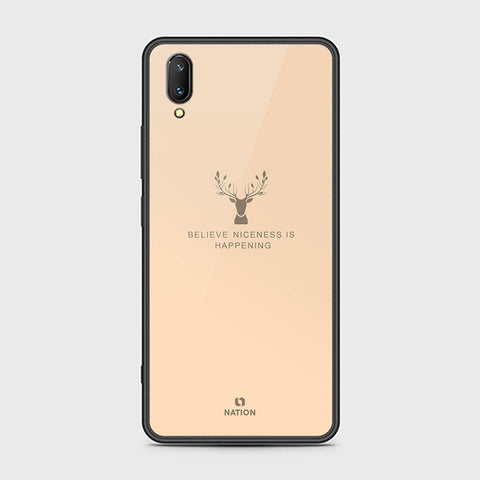 Vivo V11 Cover - Nice Series - HQ Ultra Shine Premium Infinity Glass Soft Silicon Borders Case