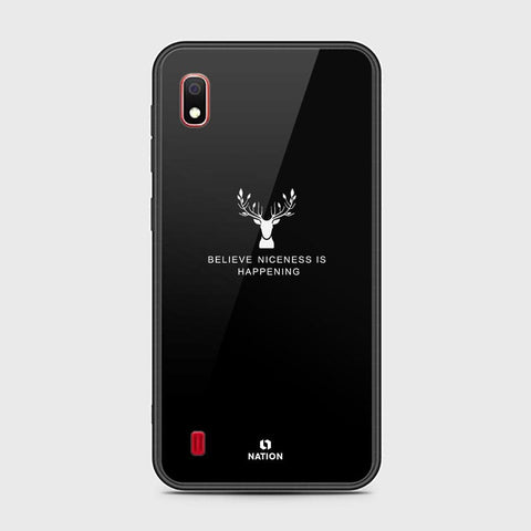 Samsung Galaxy A10 Cover - Nice Series - D304 - HQ Ultra Shine Premium Infinity Glass Soft Silicon Borders Case ( Fast Delivery )