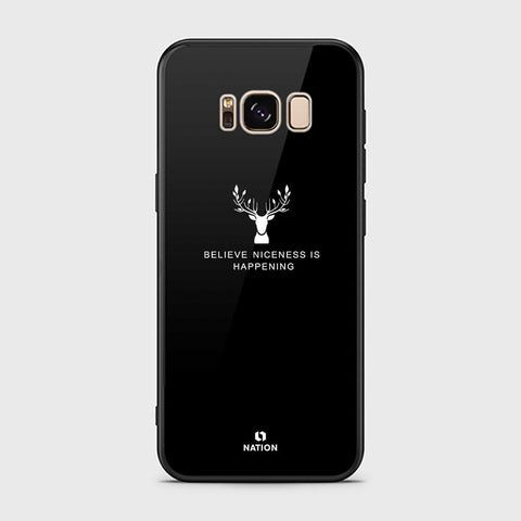 Samsung Galaxy S8 Plus Cover - Nice Series - D27 - HQ Ultra Shine Premium Infinity Glass Soft Silicon Borders Case ( Fast Delivery )