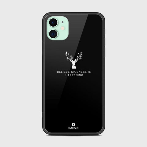 iPhone 11 Cover- Nice Series - D20 - HQ Ultra Shine Premium Infinity Glass Soft Silicon Borders Case ( Fast Delivery )