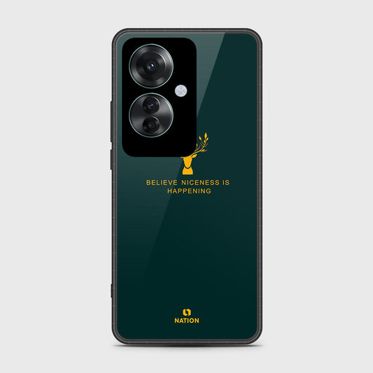 Oppo Reno 11F 5G Cover- Nice Series - HQ Ultra Shine Premium Infinity Glass Soft Silicon Borders Case