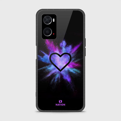 Oppo A96 4G Cover- Onation Heart Series - HQ Ultra Shine Premium Infinity Glass Soft Silicon Borders Case