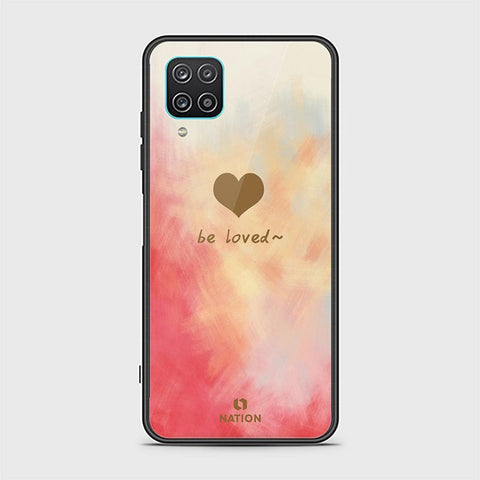 Samsung Galaxy A12 Cover - ONation Heart Series - HQ Ultra Shine Premium Infinity Glass Soft Silicon Borders Case ( Fast Delivery )