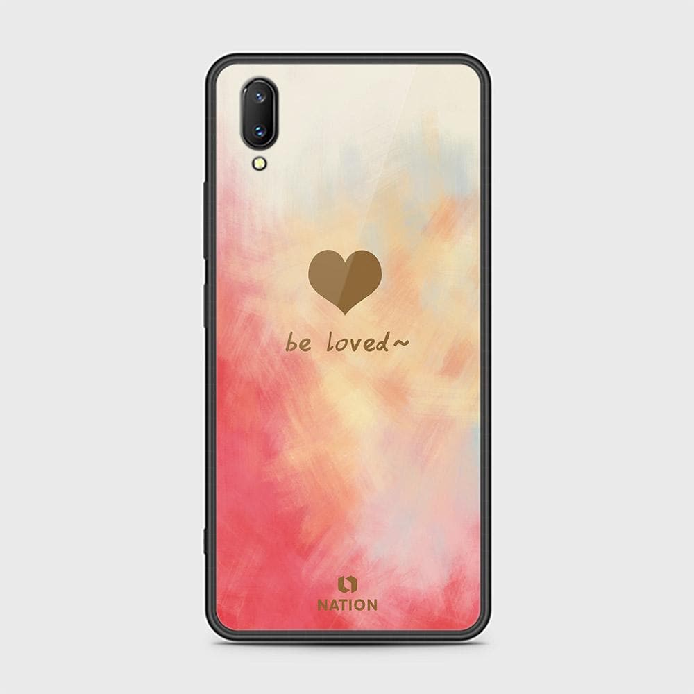 Vivo V11 Cover - ONation Heart Series - HQ Ultra Shine Premium Infinity Glass Soft Silicon Borders Case