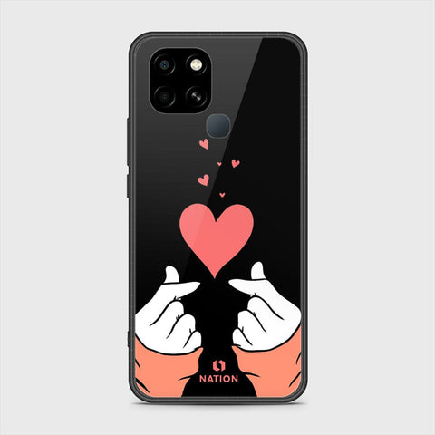 Infinix Smart 6 HD Cover- Onation Heart Series - HQ Ultra Shine Premium Infinity Glass Soft Silicon Borders Case