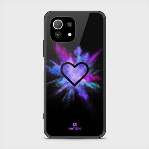 Xiaomi 11 Lite 5G NE Cover - Onation Heart Series - HQ Ultra Shine Premium Infinity Glass Soft Silicon Borders Case