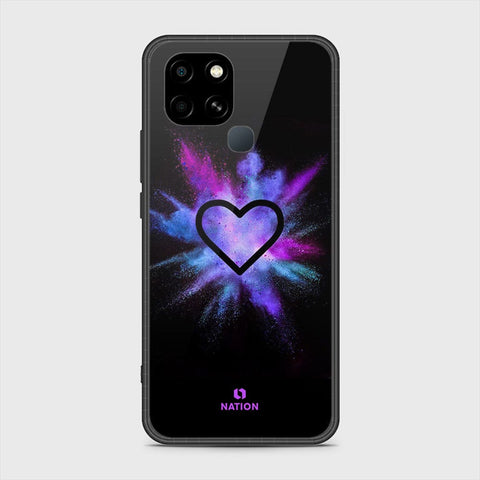 Infinix Smart 6 HD Cover- Onation Heart Series - HQ Ultra Shine Premium Infinity Glass Soft Silicon Borders Case