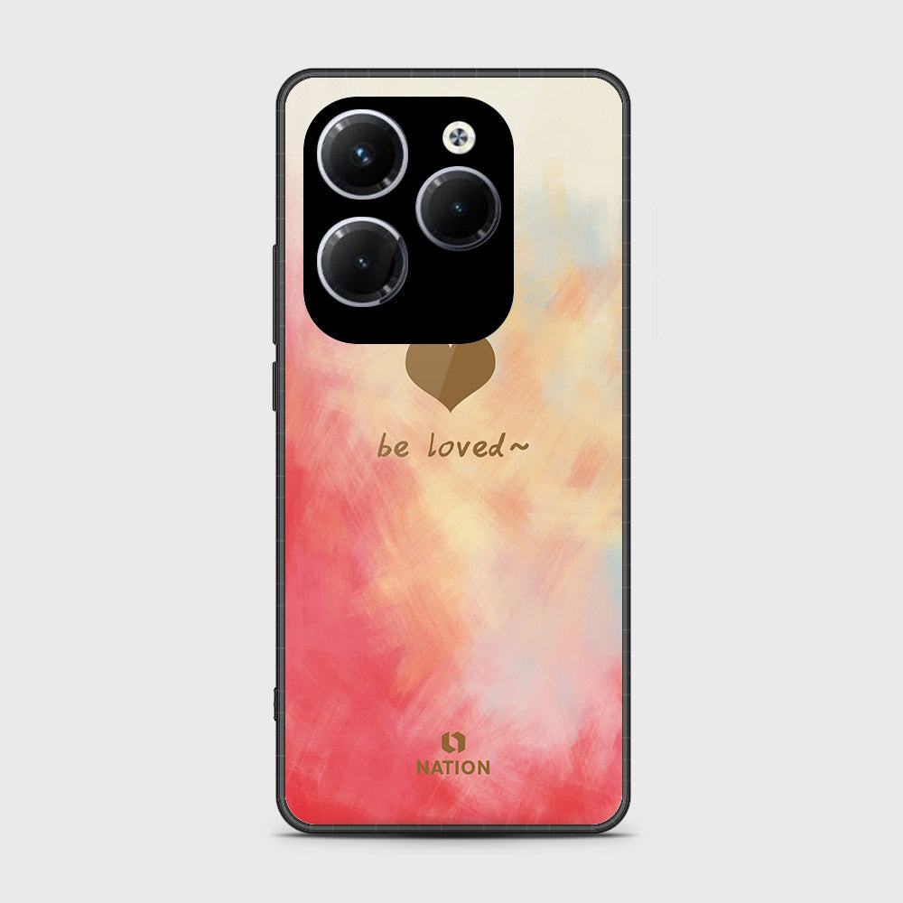 Infinix Hot 40 Pro Cover- Onation Heart Series - HQ Ultra Shine Premium Infinity Glass Soft Silicon Borders Case