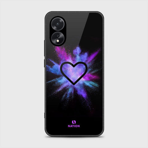 Oppo A38 Cover- Onation Heart Series - HQ Ultra Shine Premium Infinity Glass Soft Silicon Borders Case