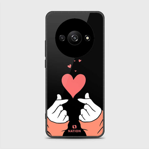 Xiaomi Redmi A3x Cover- Onation Heart Series - HQ Ultra Shine Premium Infinity Glass Soft Silicon Borders Case