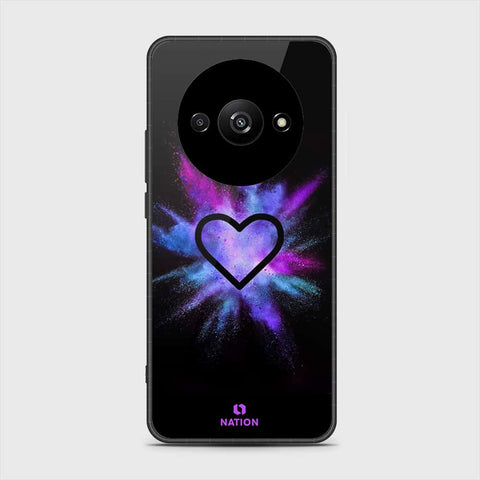 Xiaomi Redmi A3x Cover- Onation Heart Series - HQ Ultra Shine Premium Infinity Glass Soft Silicon Borders Case