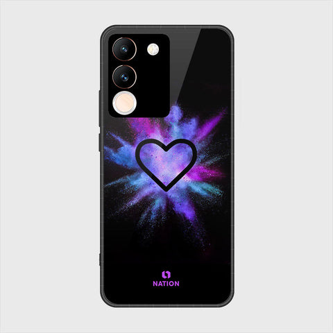 Vivo Y200 Cover- Onation Heart Series - HQ Ultra Shine Premium Infinity Glass Soft Silicon Borders Case